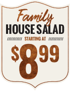 House Salad starting at $8.99