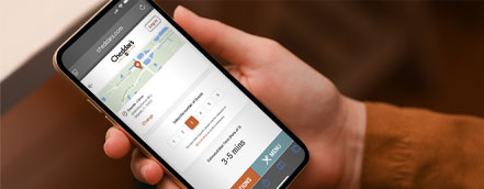 A cell phone screen showing the user saving a spot on Cheddar's Waitlist.