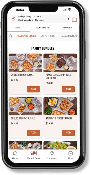 Order To Go on the App