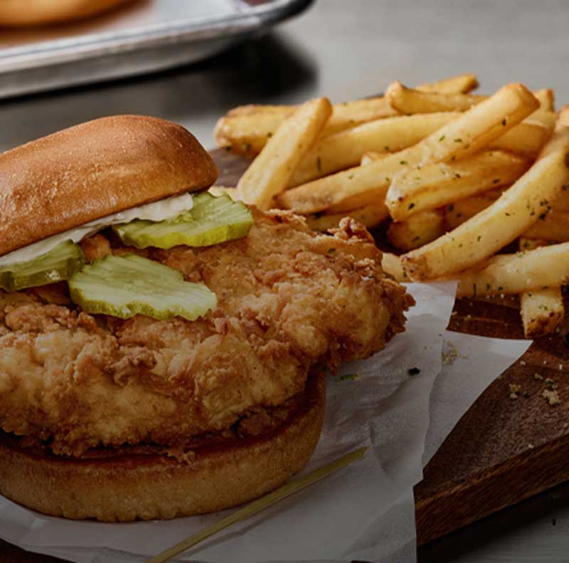 Enjoy weekday lunch specials, like the Classic Chicken Sandwich, at Cheddar's Scratch Kitchen.