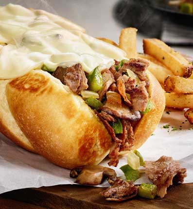 Enjoy your choice of a Philly Cheesesteak or a Grilled White Fish. Only at Cheddar's.