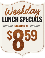 Enjoy Cheddars weekday specials starting at $8.59
